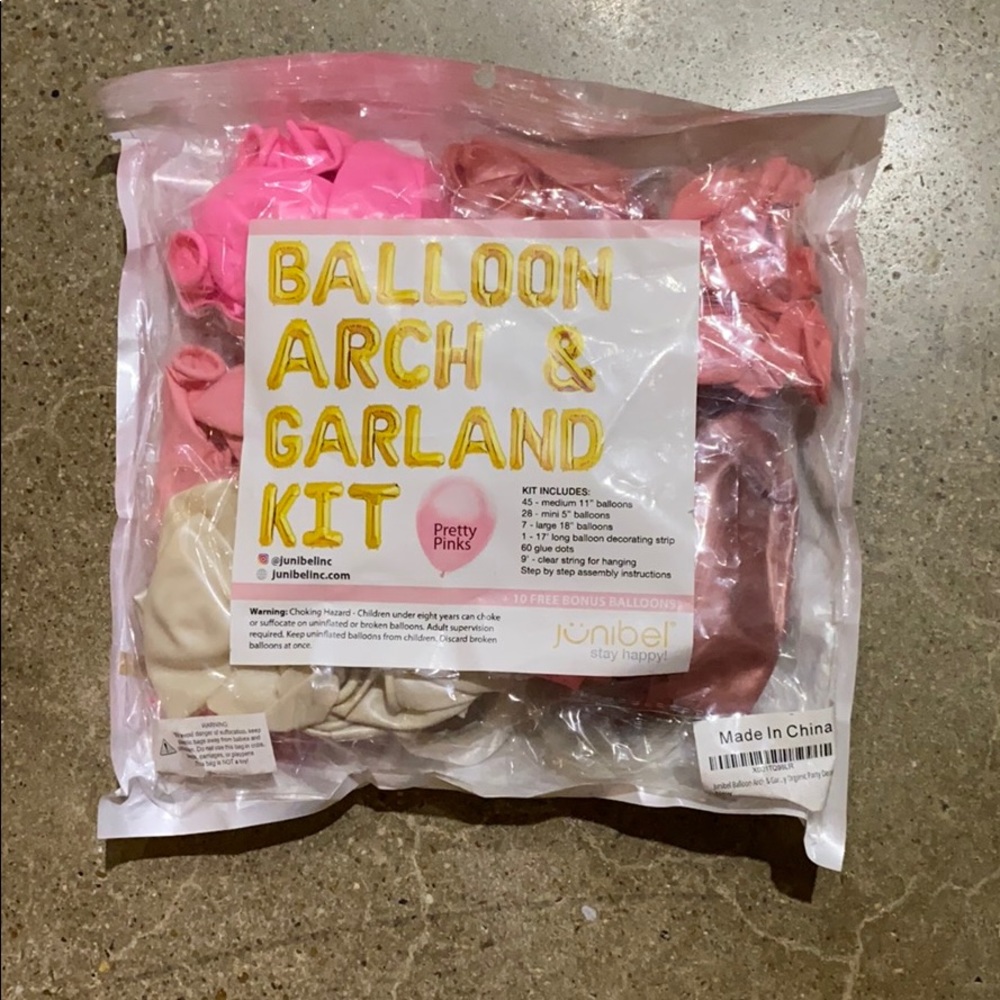 80 balloon arch and garland kit in pretty pink!